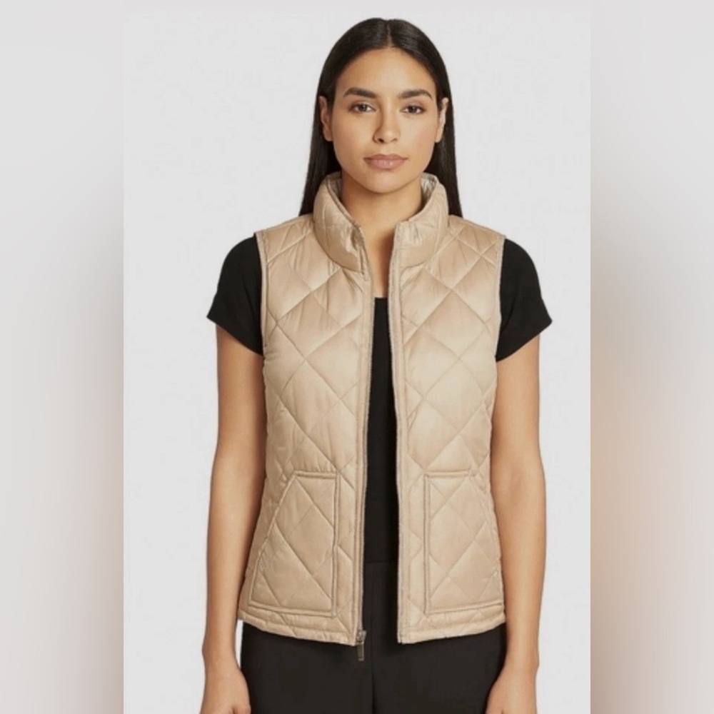 Kate Spade Quilted Sleeveless Vest in Light Blue - Picture 2 of 5